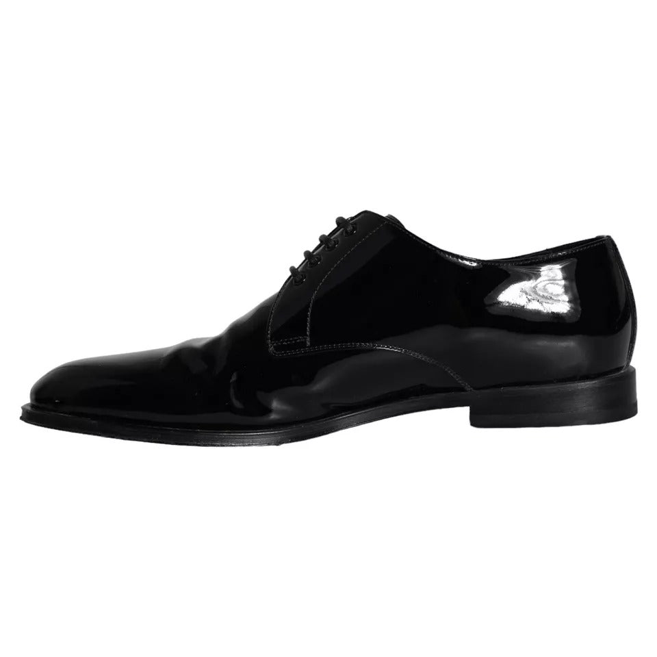 Dolce &amp; Gabbana Black Calfskin Derby Men's Dress Shoes