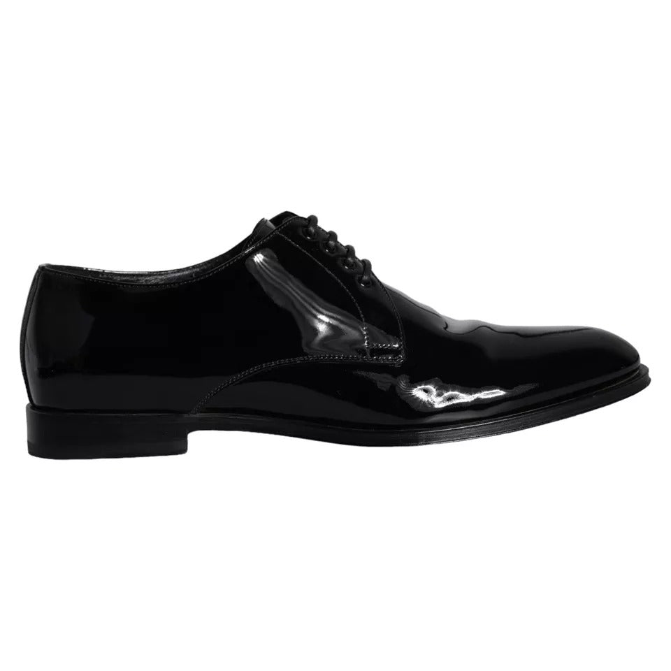 Dolce &amp; Gabbana Black Calfskin Derby Men's Dress Shoes