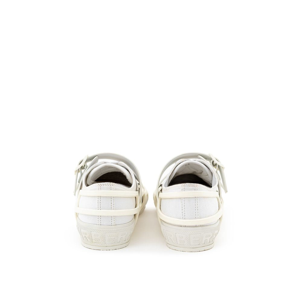 Burberry white cotton sneakers