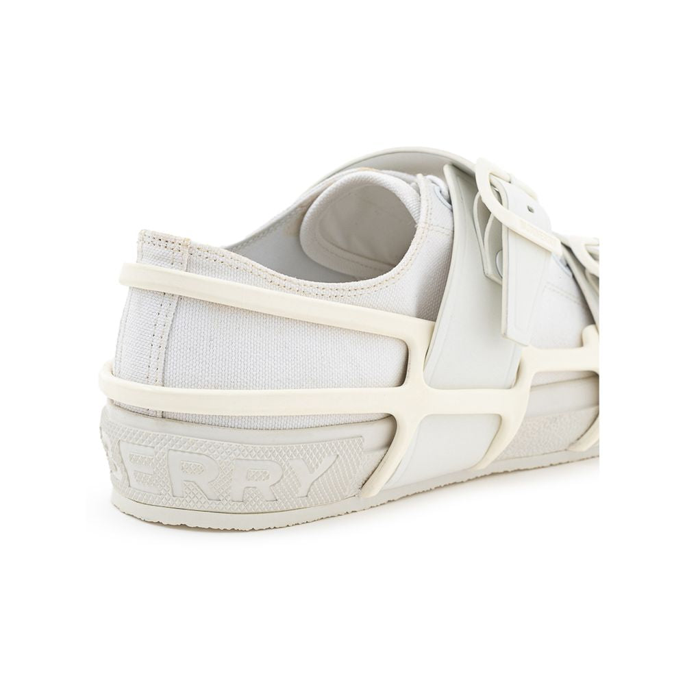 Burberry white cotton sneakers