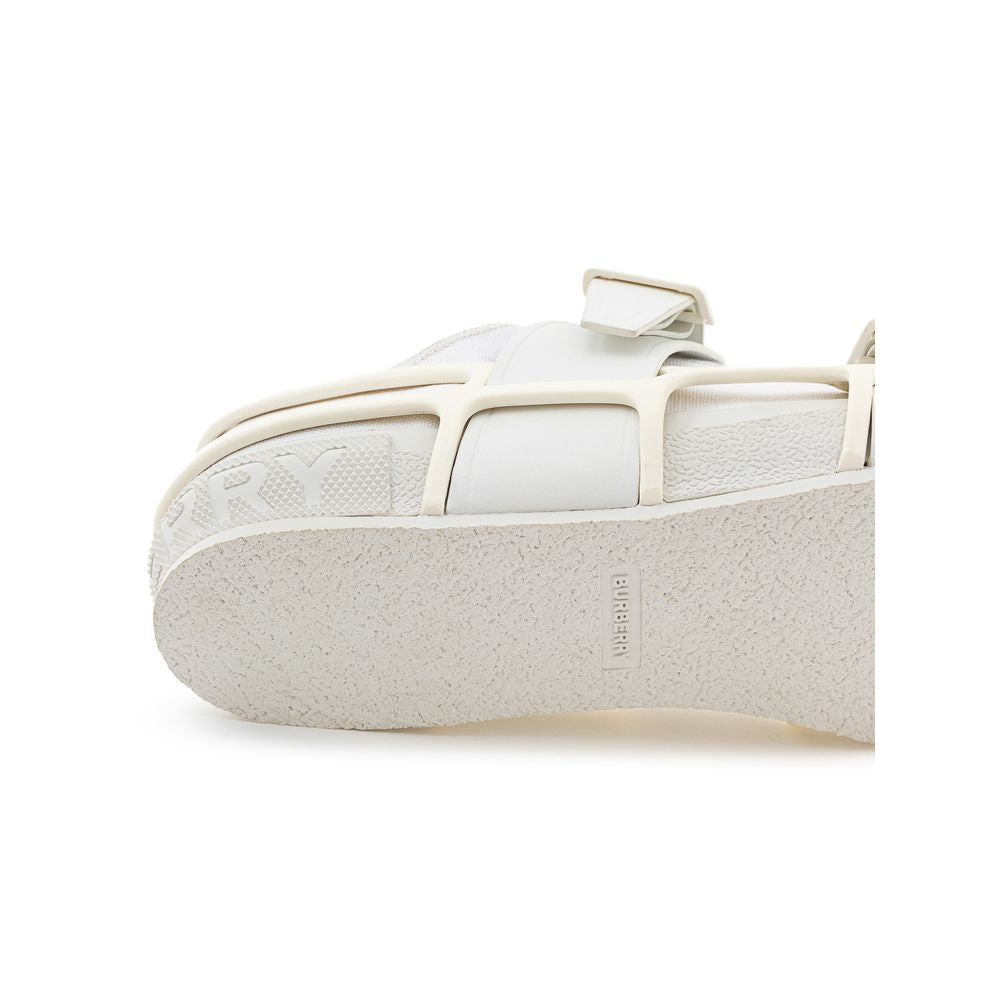 Burberry white cotton sneakers