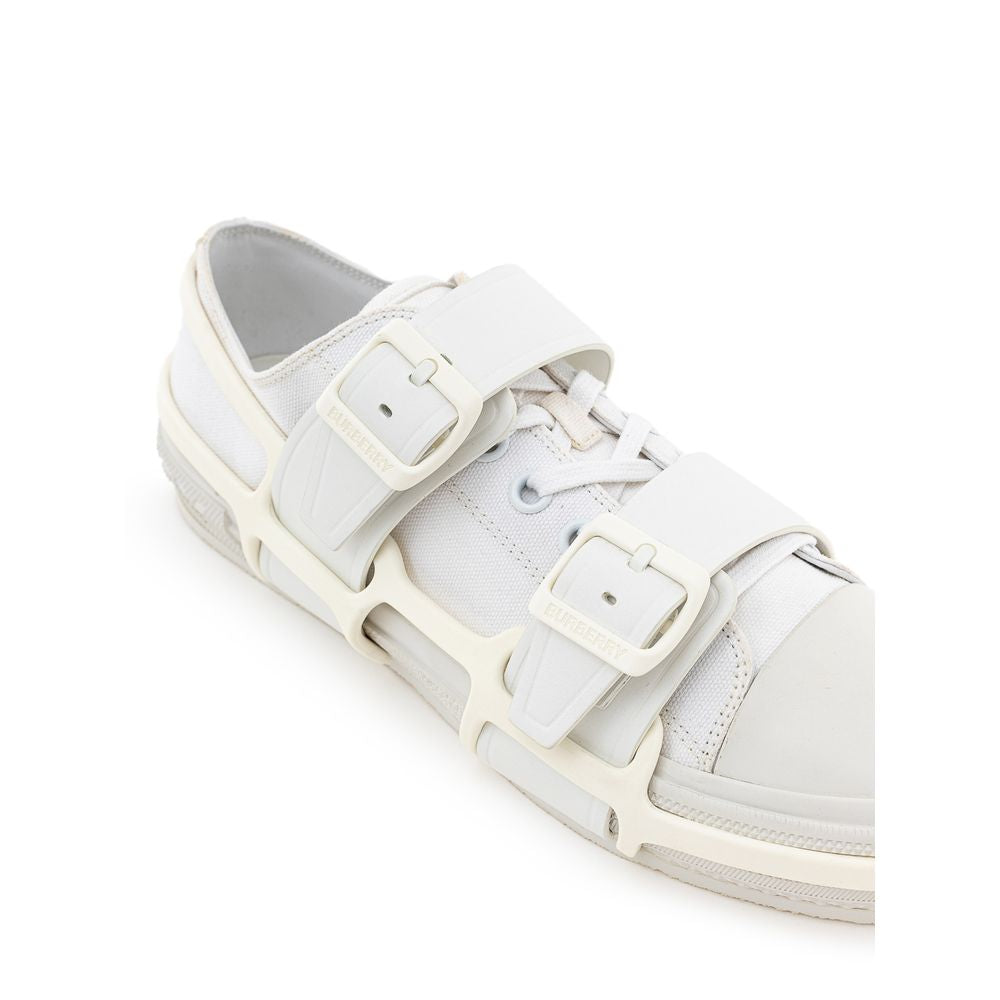 Burberry white cotton sneakers