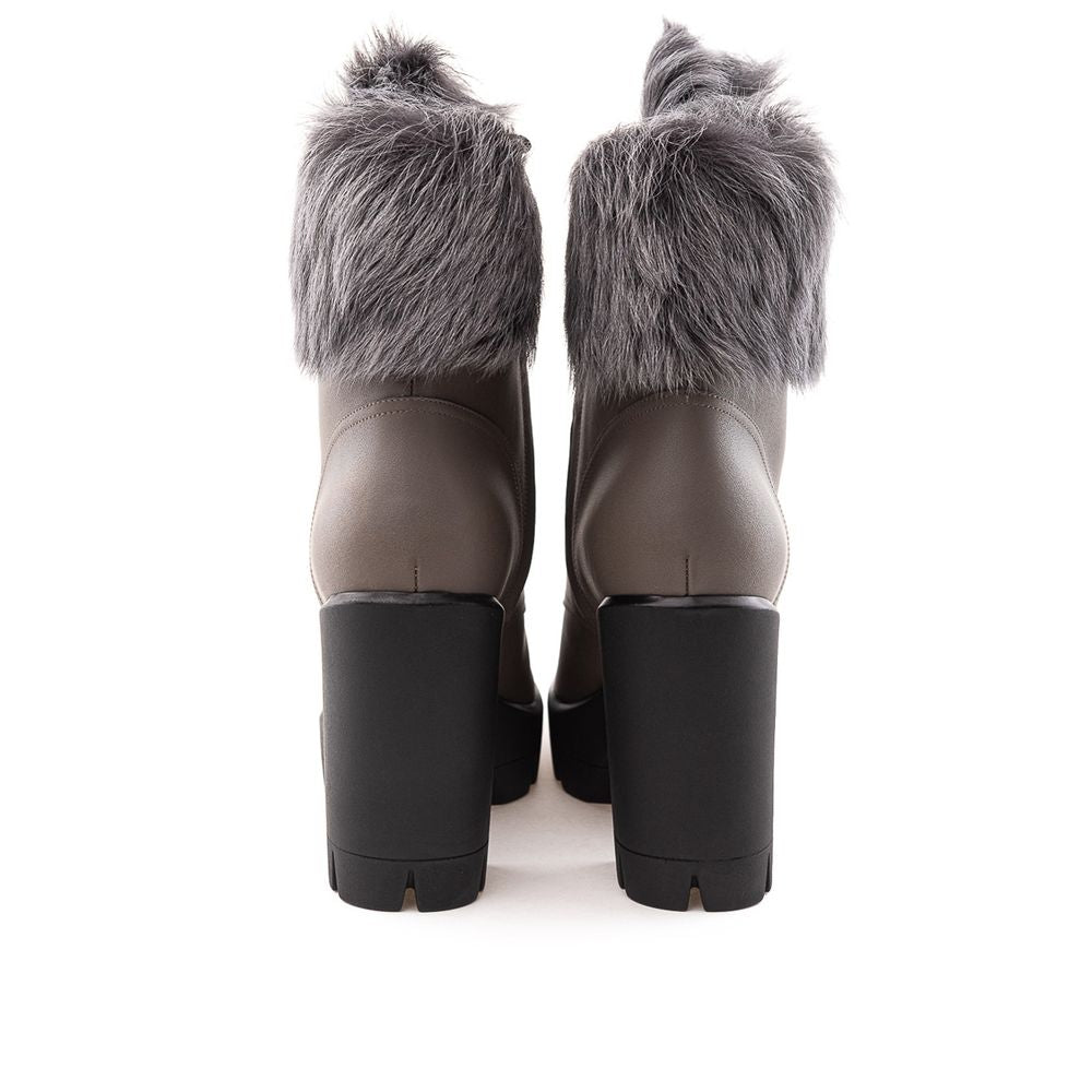 Giuseppe Zanotti Gray Eco Leather Boots