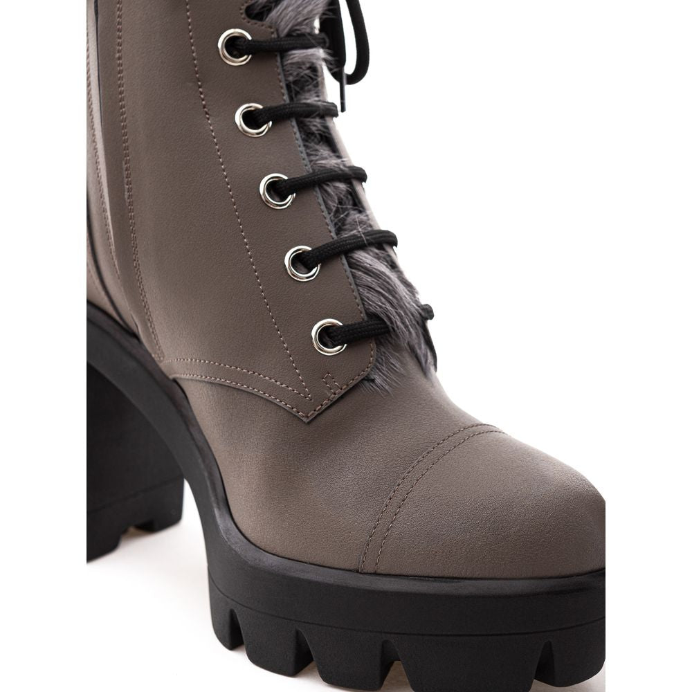 Giuseppe Zanotti Gray Eco Leather Boots