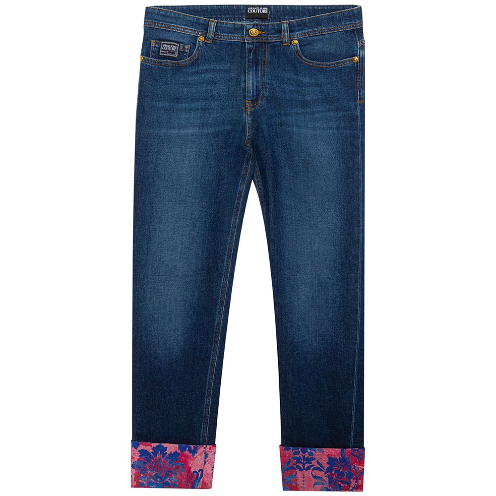 Versace Jeans Blue Cotton Jeans &amp; Pants