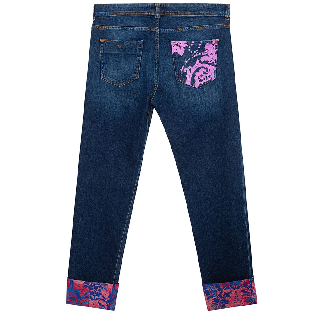 Versace Jeans Blue Cotton Jeans &amp; Pants