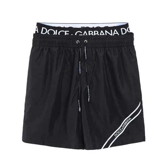 Dolce &amp; Gabbana Black Polyester Swimwear