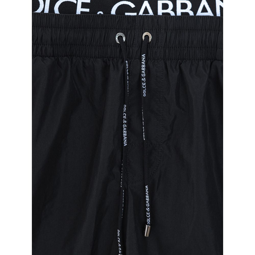 Dolce & Gabbana Schwarze Polyester-Badebekleidung