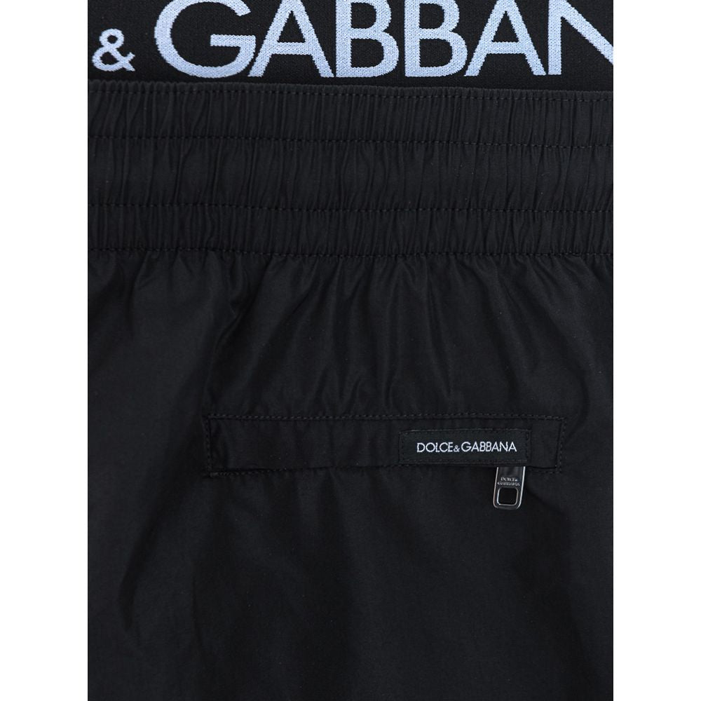 Dolce & Gabbana Schwarze Polyester-Badebekleidung