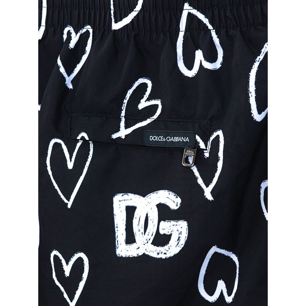 Dolce &amp; Gabbana Black Polyester Swimwear