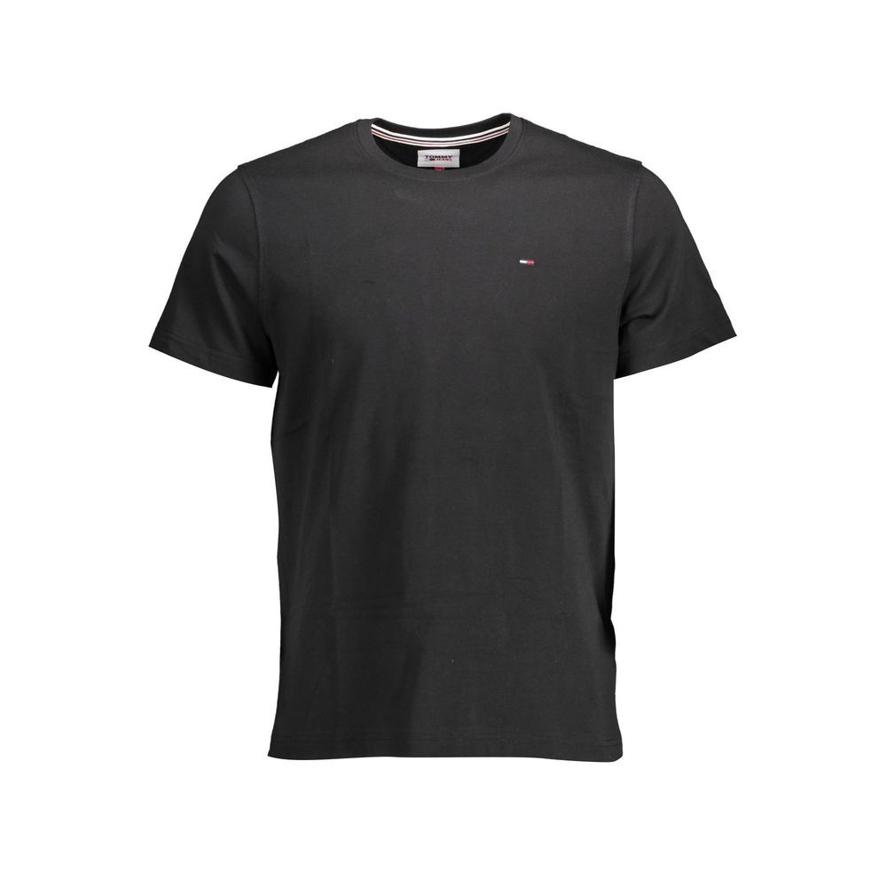 Tommy Hilfiger Schwarzes T-Shirt aus Baumwolle