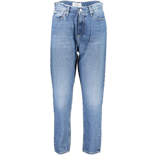 Calvin Klein Light Blue Cotton Jeans &amp; Pants