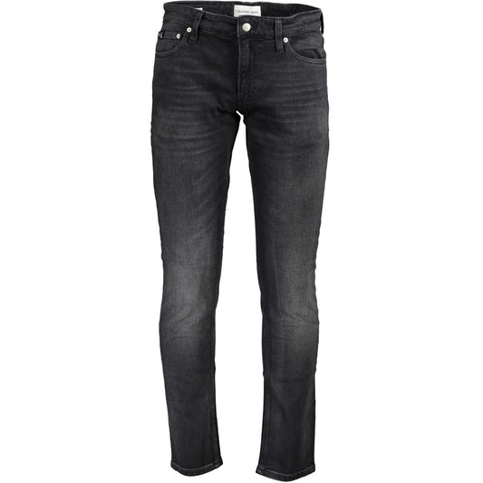 Calvin Klein Black Cotton Jeans &amp; Pants