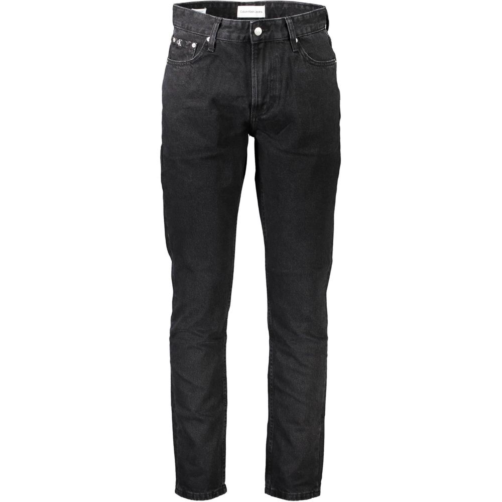 Calvin Klein Black Cotton Jeans &amp; Pants