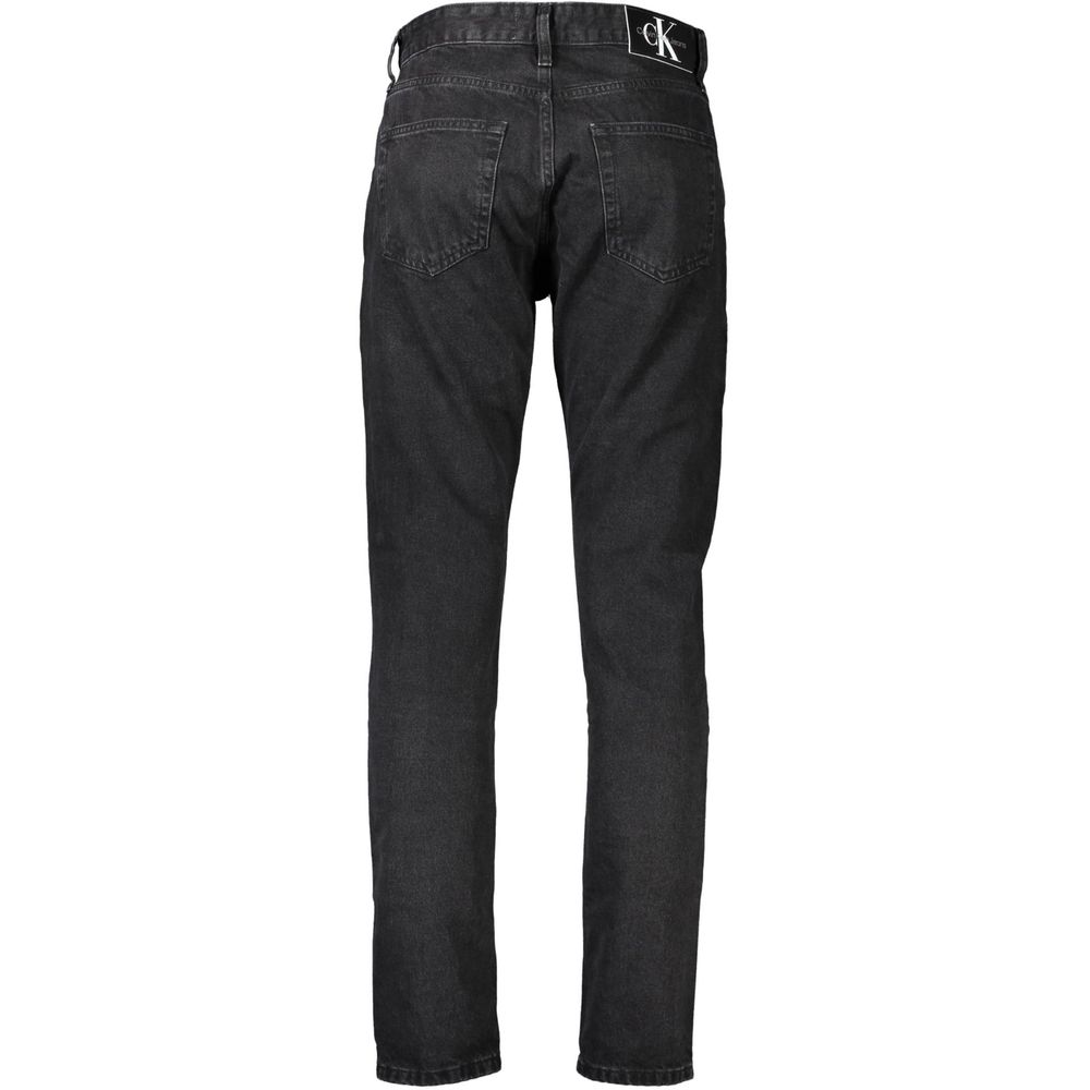 Calvin Klein Black Cotton Jeans &amp; Pants