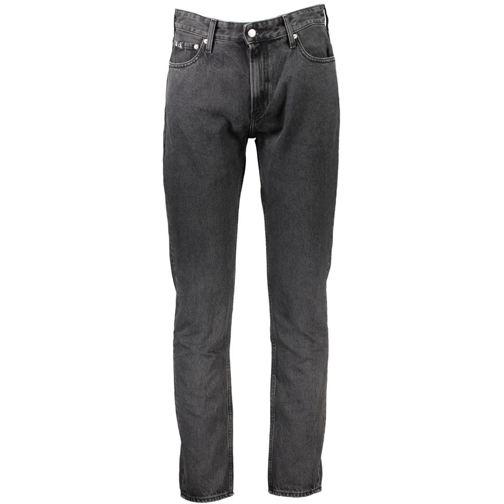 Calvin Klein Grey Cotton Jeans &amp; Pants