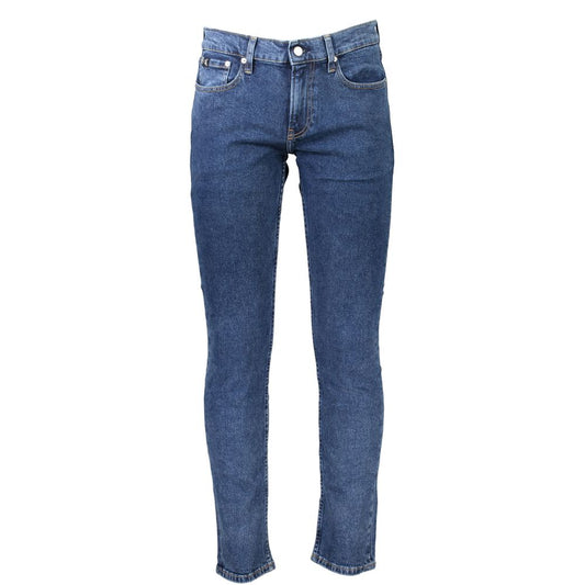 Calvin Klein Blue Cotton Jeans &amp; Pants