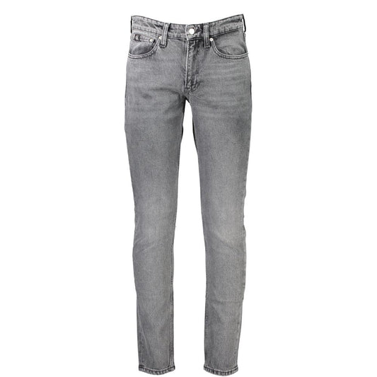 Calvin Klein Grey Cotton Jeans &amp; Pants