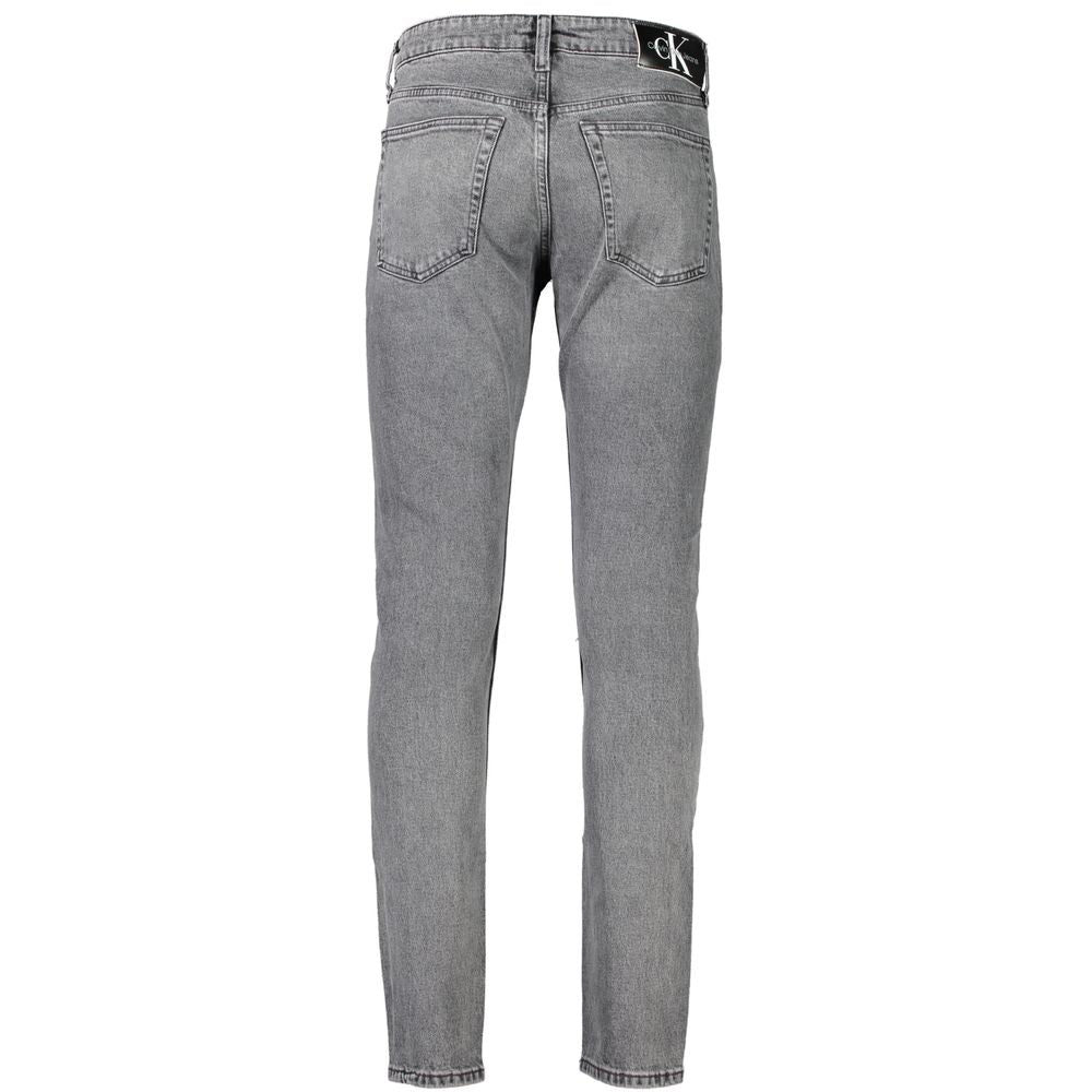 Calvin Klein Grey Cotton Jeans &amp; Pants