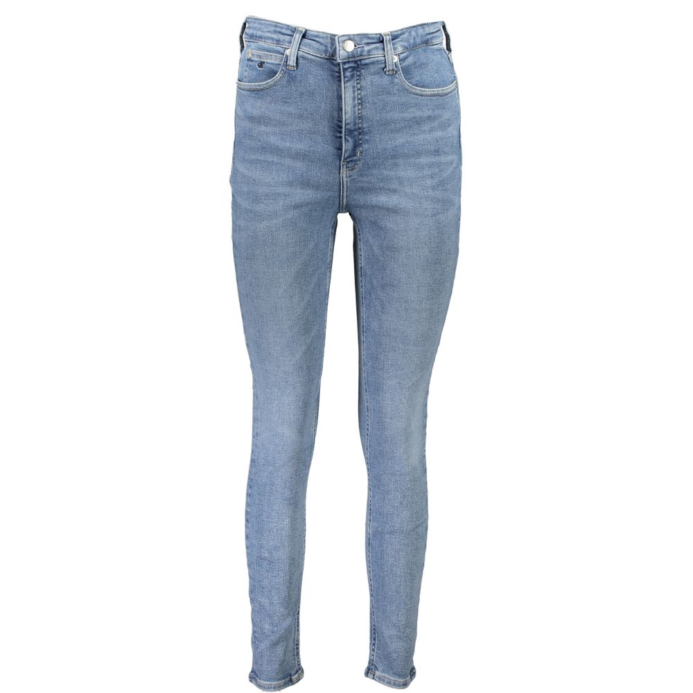 Calvin Klein Light Blue Cotton Jeans &amp; Pants