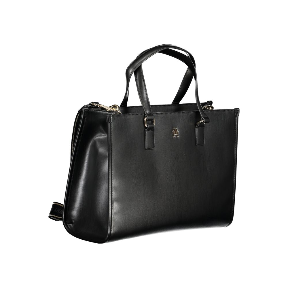 Tommy Hilfiger Schwarze Polyethylen-Handtasche