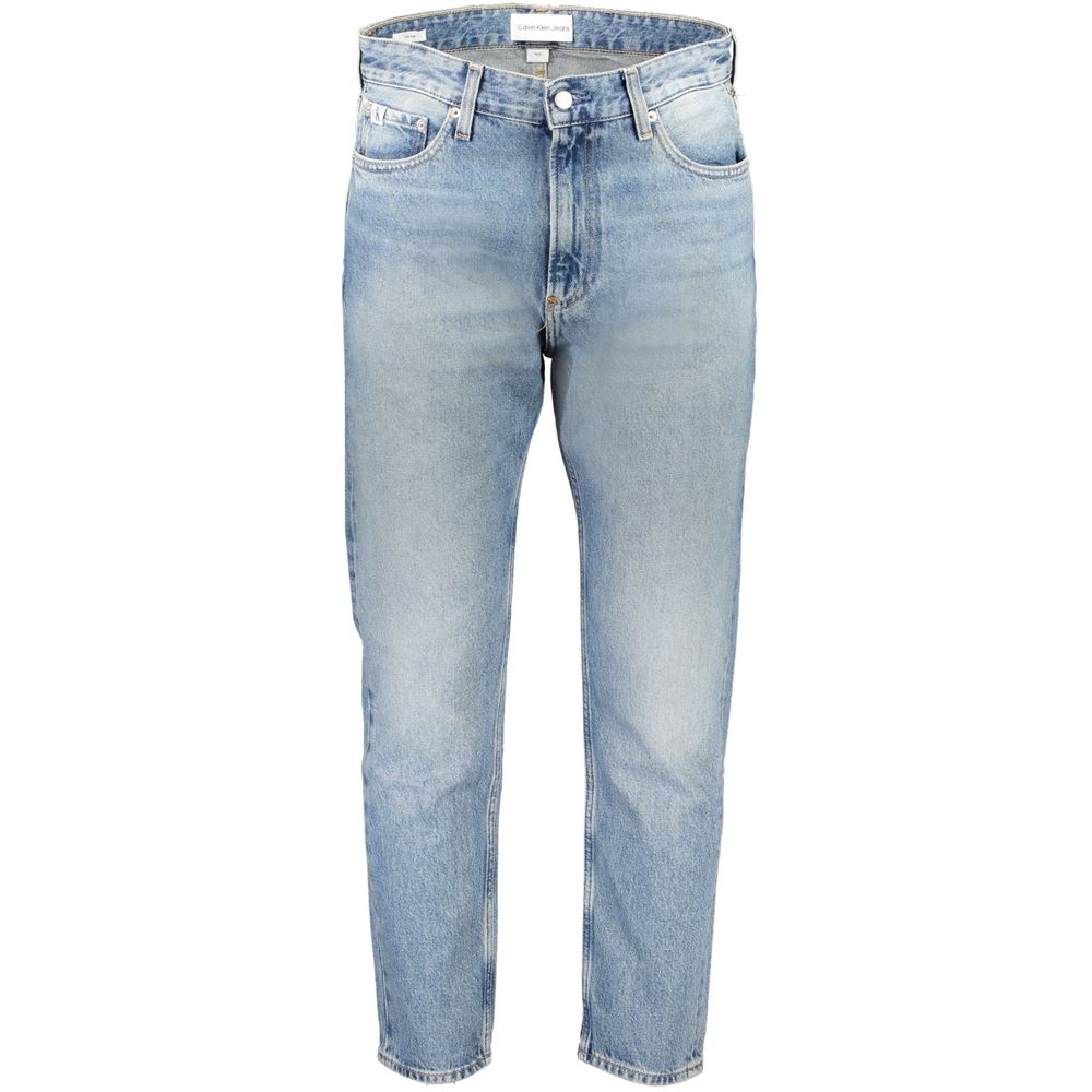 Calvin Klein Light Blue Cotton Jeans &amp; Pants