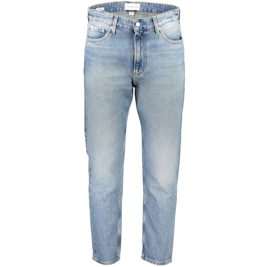 Calvin Klein Light Blue Cotton Jeans &amp; Pants