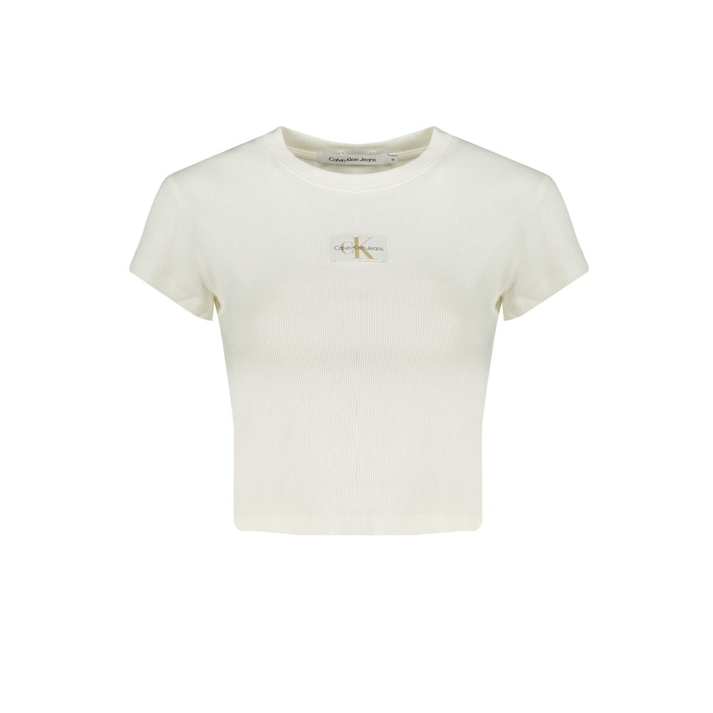 Calvin Klein White Cotton Tops &amp; T-Shirt