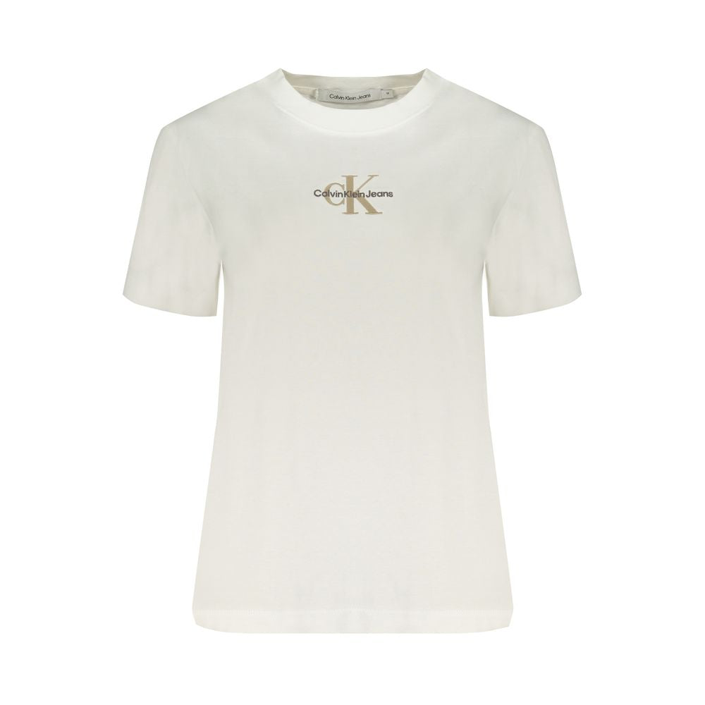 Calvin Klein White Cotton Tops &amp; T-Shirt