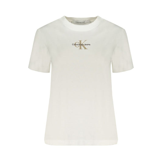 Calvin Klein White Cotton Tops &amp; T-Shirt