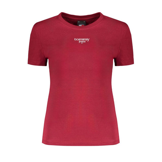 Tommy Hilfiger Red Cotton Tops &amp; T-Shirt