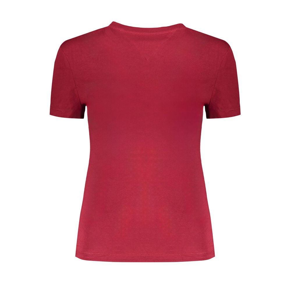 Tommy Hilfiger Red Cotton Tops &amp; T-Shirt