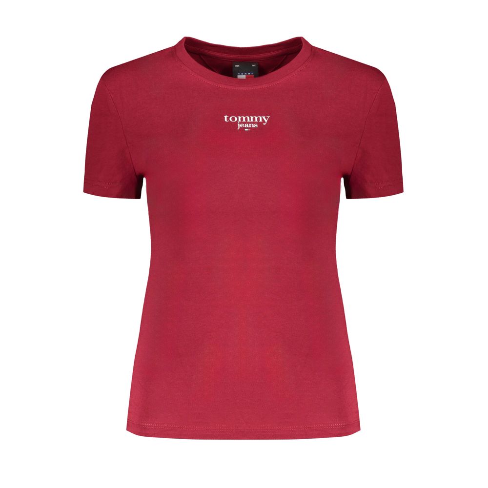 Tommy Hilfiger Red Cotton Tops &amp; T-Shirt