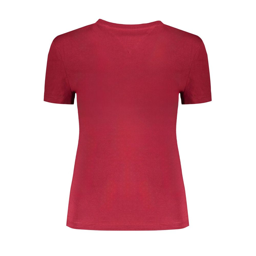 Tommy Hilfiger Red Cotton Tops &amp; T-Shirt