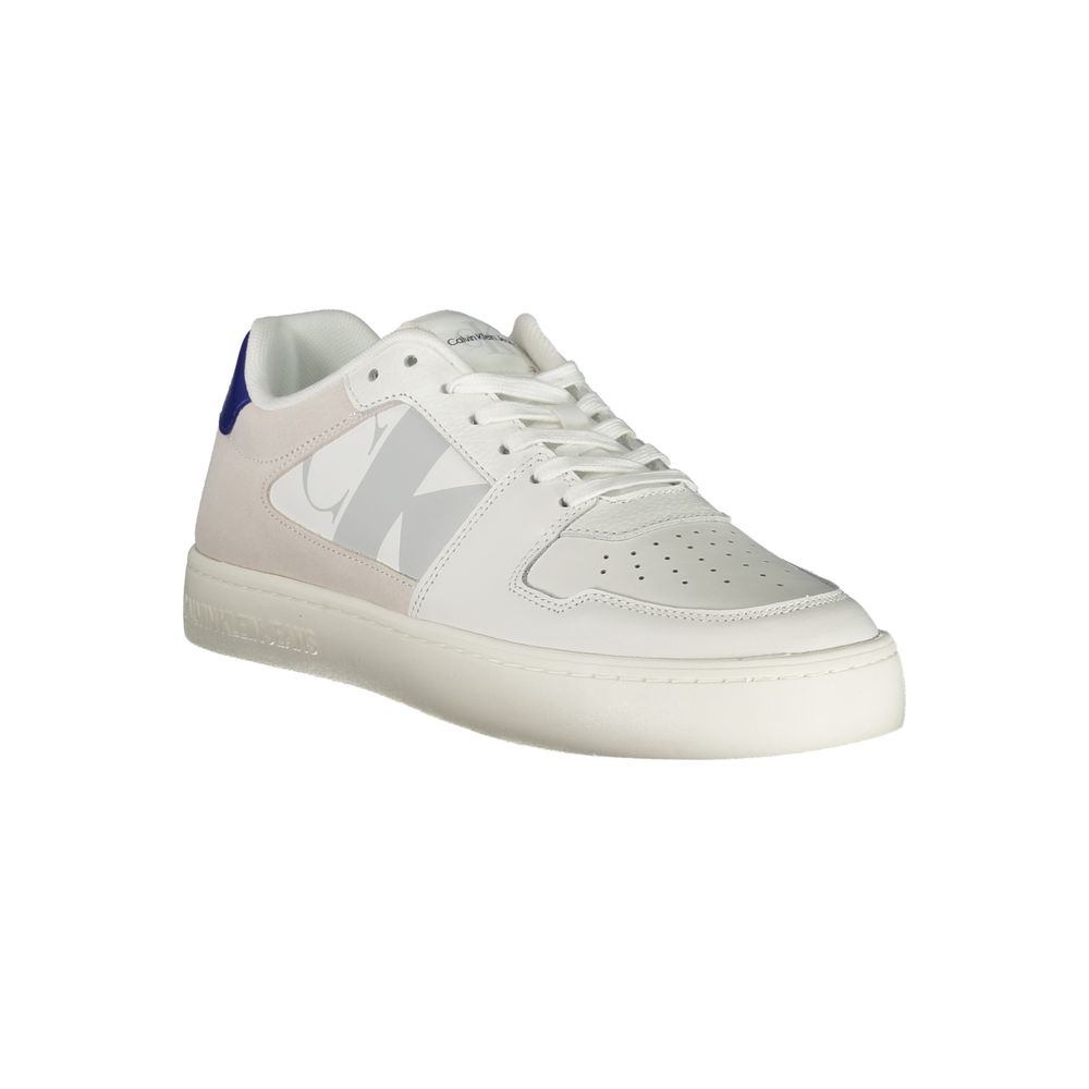 Calvin Klein White Leather Men's Sneakers