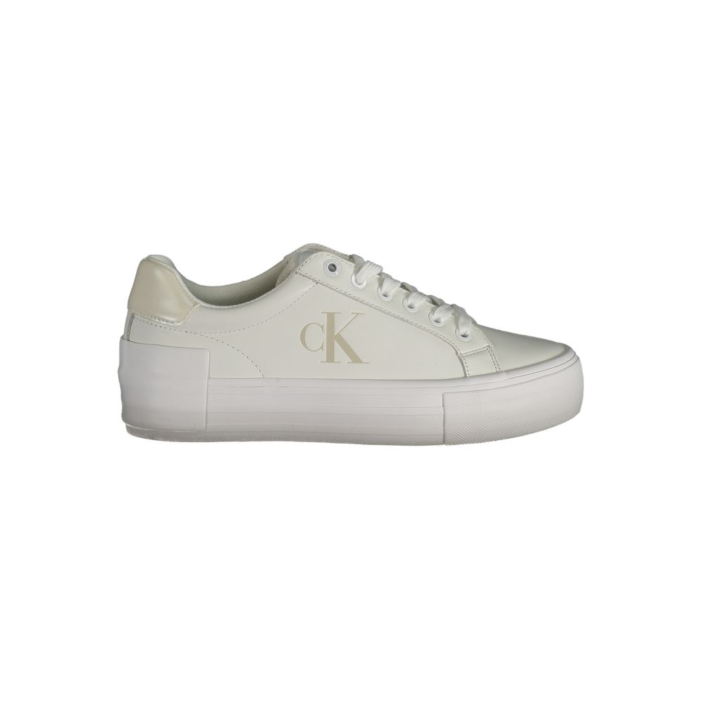 Calvin Klein White Leather Women's Sneakers