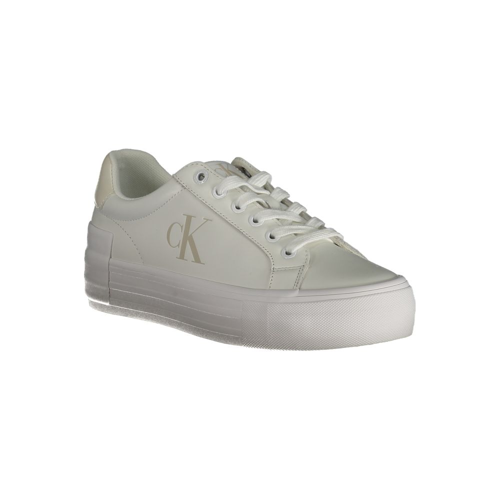 Calvin Klein White Leather Women's Sneakers