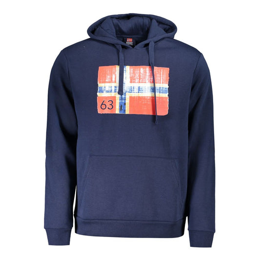 Norway 1963 Blauer Baumwoll-Hoodie für Männer