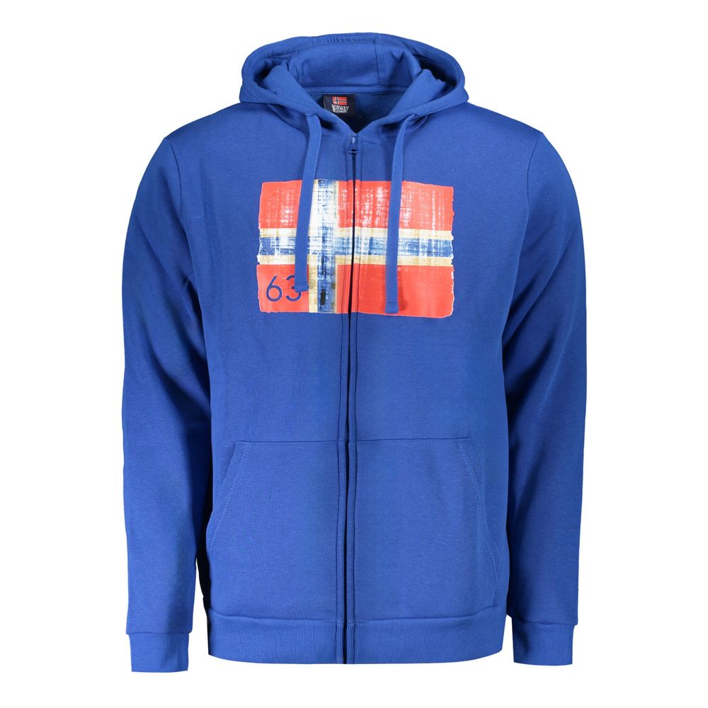 Norway 1963 Blauer Baumwollpullover für Männer