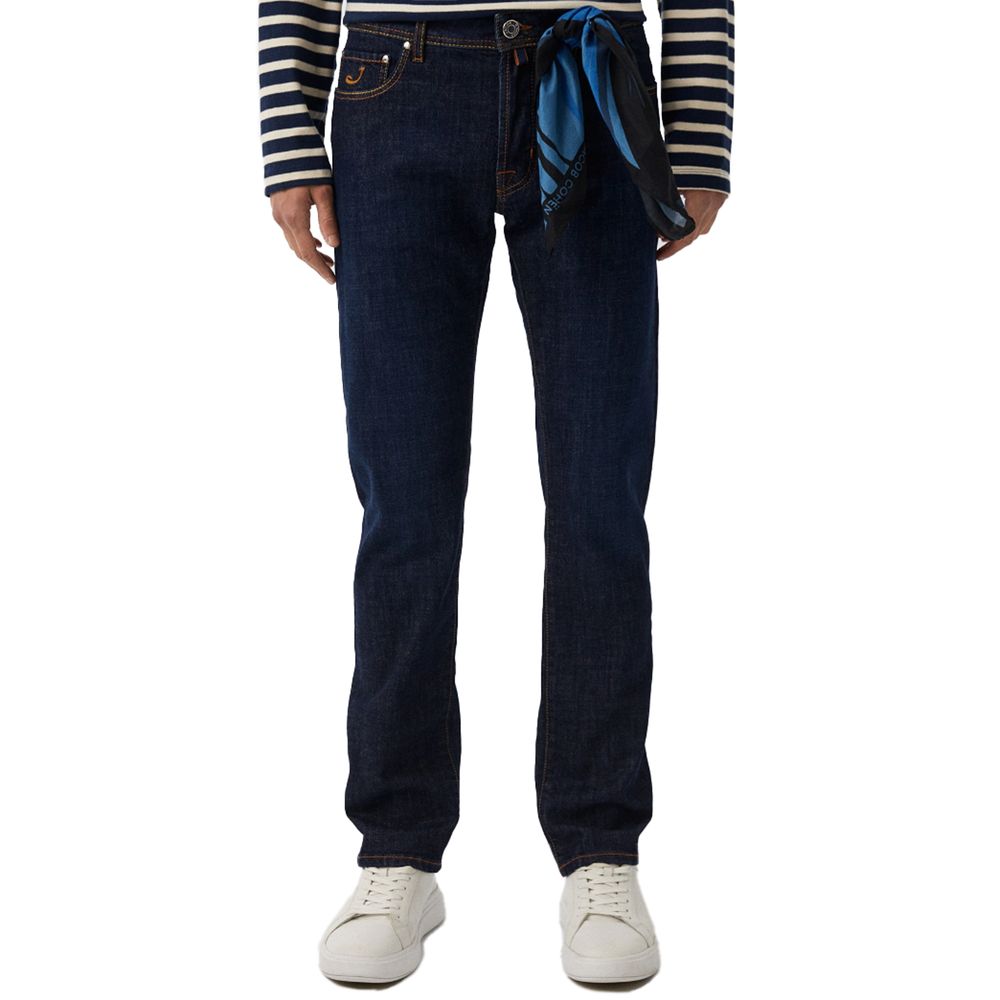 Jacob Cohen Blue Cotton Jeans &amp; Pants