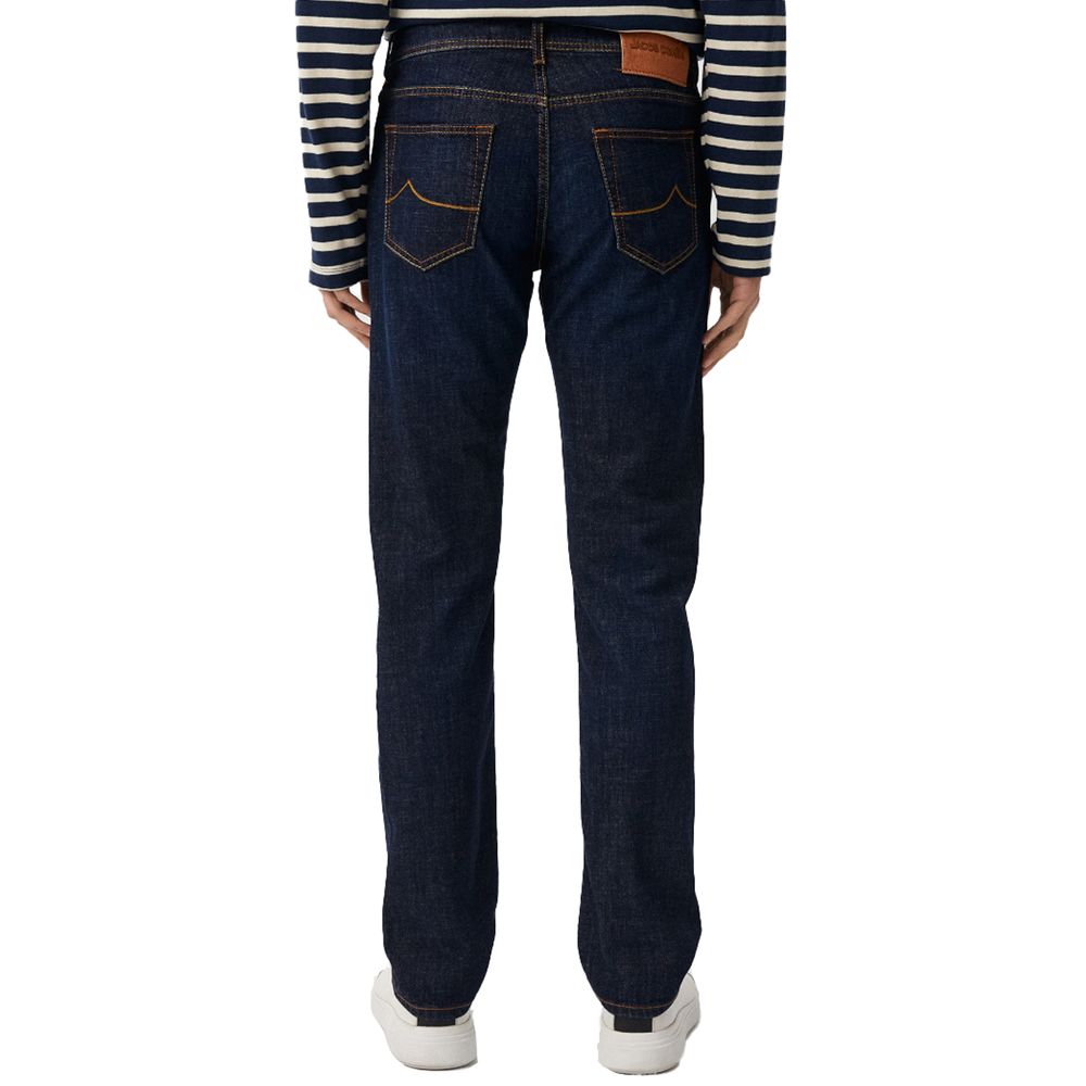 Jacob Cohen Blue Cotton Jeans &amp; Pants