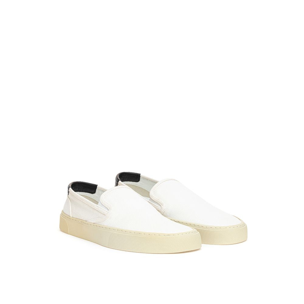 Saint Laurent white cotton sneakers