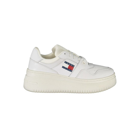 Tommy Hilfiger White Leather Women's Sneakers