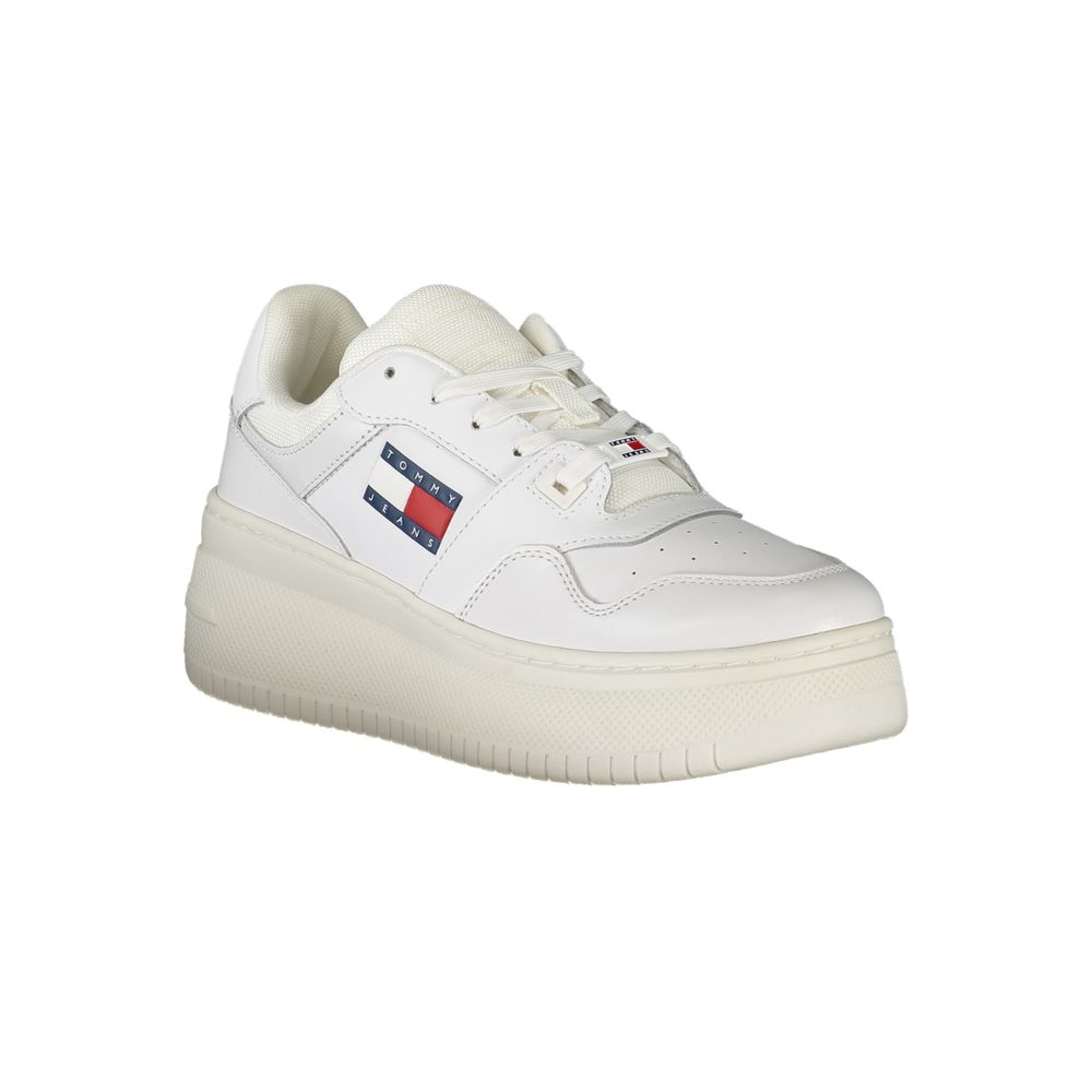 Tommy Hilfiger White Leather Women's Sneakers