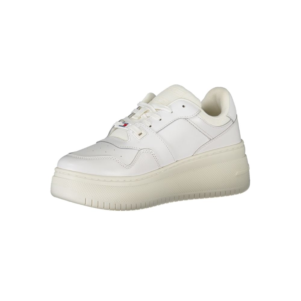 Tommy Hilfiger White Leather Women's Sneakers