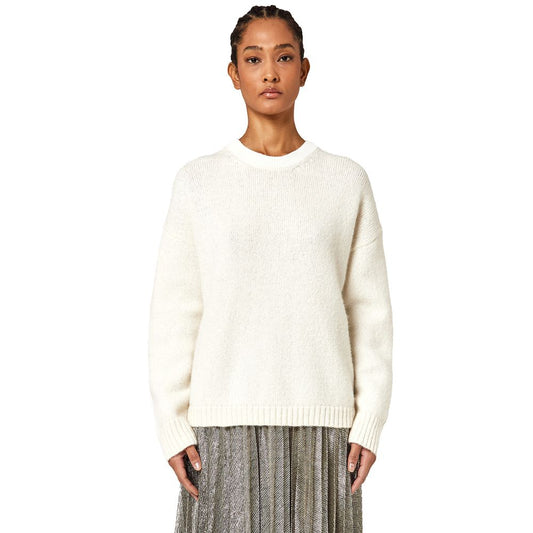 Alpha Studio Riciclata sweater in white wool