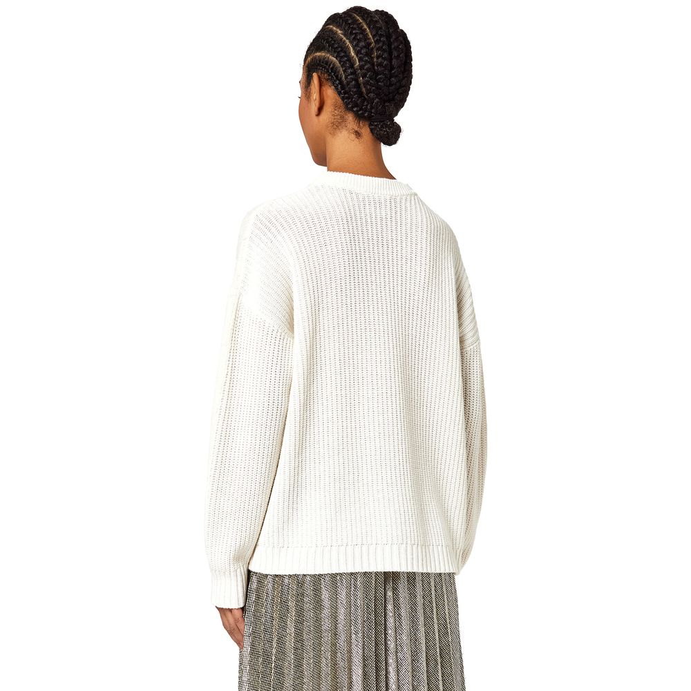 Alpha Studio Riciclata sweater in white wool