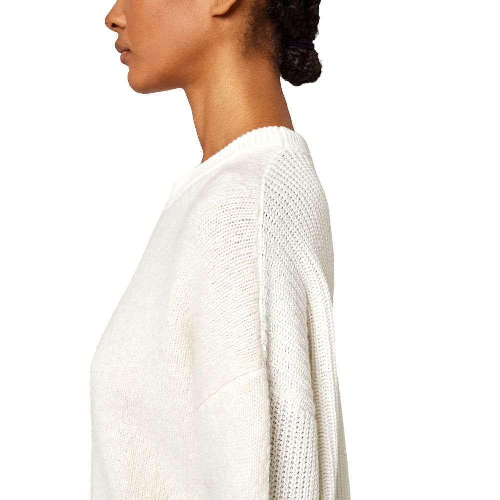 Alpha Studio Riciclata sweater in white wool