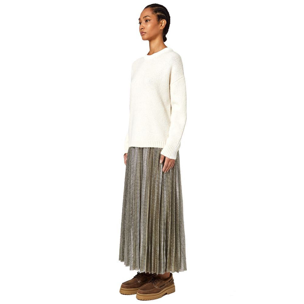 Alpha Studio Riciclata sweater in white wool