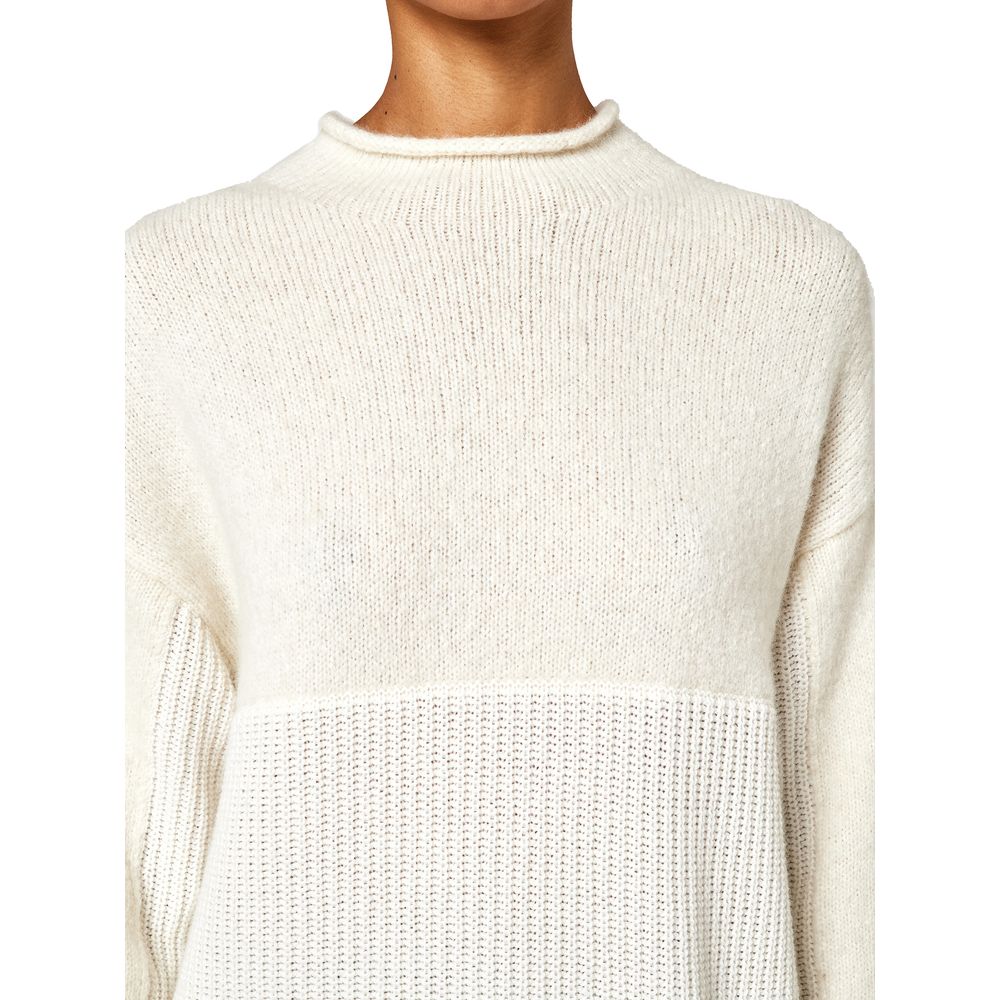 Alpha Studio Riciclata sweater in white wool